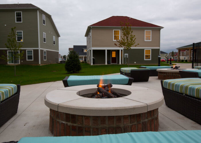 outdoor community fire pit